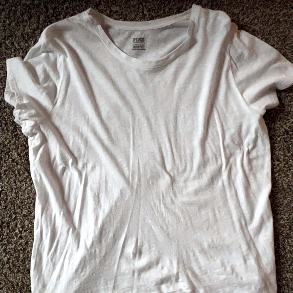 Pink XL Casual White T